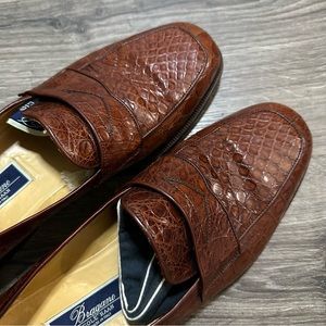 Bragano by Cole Haan Genuine Crocodile Leather Loafers